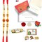 Rakhi for Brother Rudraksh Rakhi Raksha Bandhan Gifts Traditional Ferro-Roher/Ghirdalli/Kitket Rakhi Gift Hamper Bracelet for Brother Sister Bhabhi - Perfect for Celebration